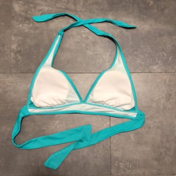 Aqua Halter Style Bikini Top/Swim Top - Picture 5 of 5